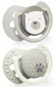 Lovi Mini Chupetes Dinámicos Buddy Bear Gris 0-2m 2 uds