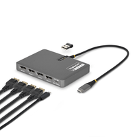 adaptador usb-c a 4x displayport - 4k 60hz - pd 140w