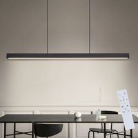 lampara colgante led nettlife para comedor regulable negra moderna 50 w 1485 cm