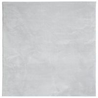 alfombra de pelo corto suave lavable huarte gris 160x160 cm vidaxl