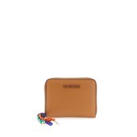 cartera efecto saffiano con logo y charms tan taglia unica