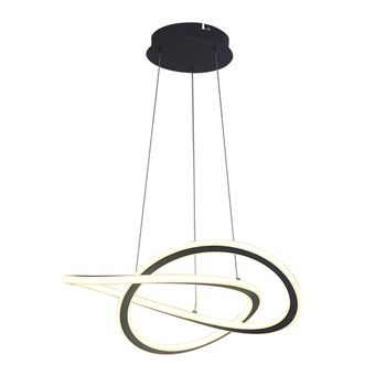 Colgante doralice 38w led 1900lm 3000k al.reg.xd.45cm negro
