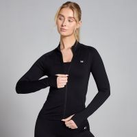 chaqueta sin costuras con cremallera integral shape para mujer de mp - negro - xs