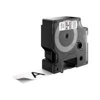 cinta para etiquetas dymo d1 poliester negro sobre blanco 24mm x 7m