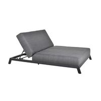 tumbona para 2 con respaldo ajustable valencia - 203 x 144 cm antracita