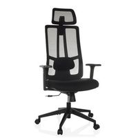 silla de oficina ergonomica para ordenador tramore tela  tejido de malla negro