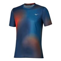 mizuno core graphic camiseta de running hombres - naranja azul