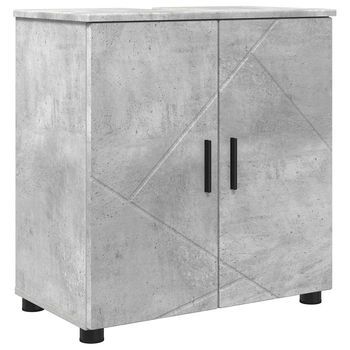 Gabinete De Baño | Armario De Baño Con Puerta Gris Concreto 61 X 35 X 64 Cm