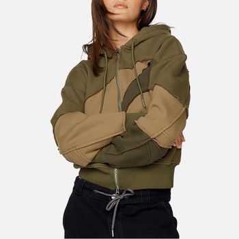 House of Sunny Landscape Patchwork Cotton-Blend Jersey Hoodie - L