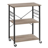carro estanteria para microondas de 3 niveles cocina aglomerado - gris