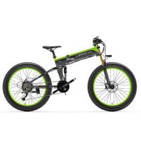 bicicleta de montana electrica lankeleisi xt750 plus con horquilla grande y neumaticos anchos fat tire r verde