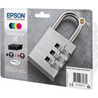 epson 35 padlock black cyan magenta  yellow ink cartridges black