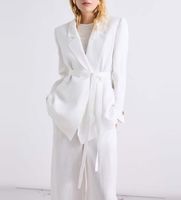 marella para mujer 2613041012200 blazer de lino decolorado blanco 40