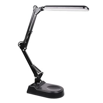 BEL AIR HOME Lámpara Flexo Led 10W Escritorio Articulable Bridge, 3 temperaturas de luz 3000-4000-6000K, metal negro, regulable, moderna, interruptor base, oficina, estudio