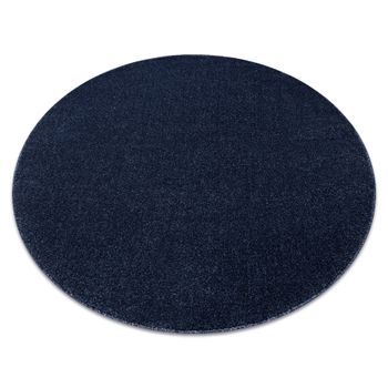 Alfombra Softy Circulo Llanura Color Azul Oscuro Circulo 200 Cm