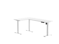 mesa de trabajo elevable en l con tablero