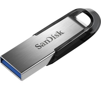SANDISK Ultra Flair USB 3.0 Memory Stick - 128 GB, Silver, Silver