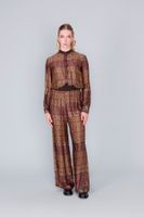 pantalones palazzo estampados multi-wine scarf