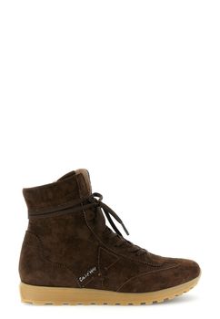 zapatillas altas con cordones de ante dark brown 39