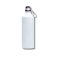 bidon de agua sublimable de 800 ml con tapon negro y mosqueton para personalizacion  ideal para marcas y promociones
