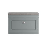 banco zapatero con 1 solapa mdf gris