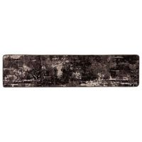 pasillo de alfombra marsa negro 80 x 450 cm poliester y pvc