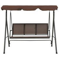 banco balancin de jardin  banco de exterior  silla de jardin con toldo color cafe