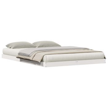 Estructura De Cama De Suelo 140 X 220 Cm Madera De Pino Macizo Vidaxl