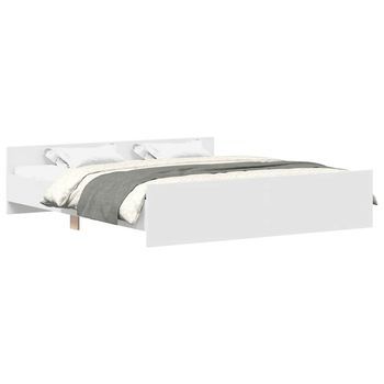 Estructura De Cama Con Cabecero Y Piecero Blanco 180x200 Cm Vidaxl