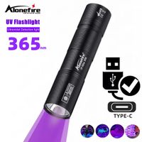 linterna uv recargable por usb de 365nm lampara de unas ultravioleta de mini palma luz de deteccion de marcador de mineral de dinero para mascotas orina gato tinea