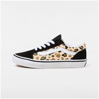 vans zapatillas skate old skool leopard glitter para nina