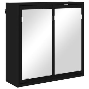 Armario Con Espejo De Baño Negro 60 X 20 X 60 Cm Vidaxl