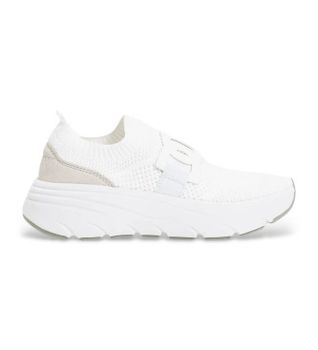 Twinset para mujer. 251TCP02G Zapatillas Slip On blanco (41), Piel, 5 a 8cm, Cordones, Casual