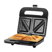 aigostar lamo pro - sandwichera 2 sandwiches revestimiento ceramico antiadherente control automatico de temperatura 180-200r luces indicadoras asa de toque frio 750w