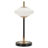 lampara de mesa de metal dorado y cristal o 22 x 46 cm
