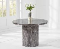 crema grey round marble dining table