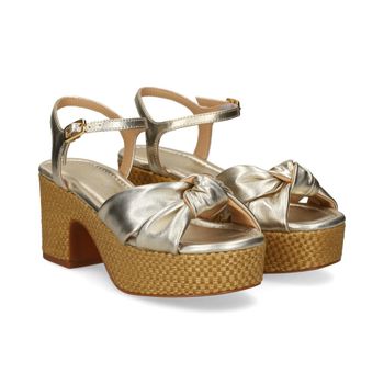 Unisa Sandalias Con Plataforma Mujer - Plata Talla 40