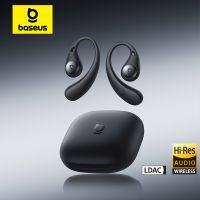 audifonos deportivos baseus eli sport 2 de conduccion osea inalambricos bluetooth 60 con 4 microfonos y llamadas claras con ia para fitness y running