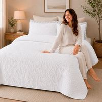 colcha prelavada jacquard kalioppe  funda de cojin 135 cm rufino diaz blanco