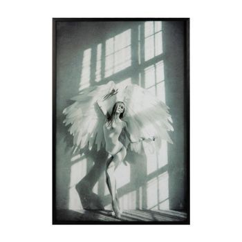 Cuadro Cristal Ángel 80 X 4 X 120 Cm Decoración Pared - Luzio