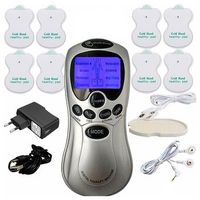 ems electroestimulador muscular ot-208 portatil 2 canales tamano compacto bateria recargable 7x2x15 cm color plata
