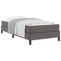 cama individual  cama para adulto  estructura de cama con colchon gris 100 x 200 cm tela