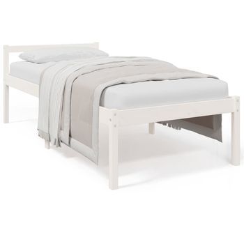Cama Senior Individual Sin Colchón Blanco 90x190 Cm Vidaxl