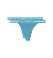 emporio armani para mujer ew000405af19023 set de 2 tangas confort azul l homewear algodon