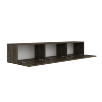 hal mueble tv suspendido con armarios 150 cm nogal