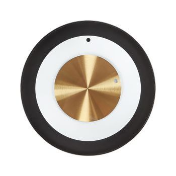 Reloj De Pared Decoración Colgante ⌀ 30 Cm Diseño Moderno Sin Números Acero Negro Y Blanco Cluses