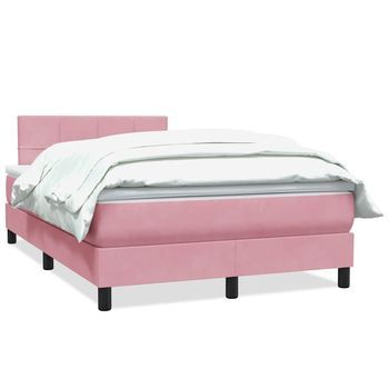 Cama Tapizada 223x120x88 Cm Terciopelo - Rosa