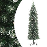 arbol de navidad artificial estrecho con soporte pvc 180 cm vidaxl