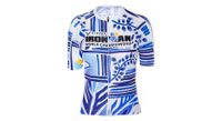 maillot de manga corta ironman x santini campeonato del mundo de niza 2024   azul blanco