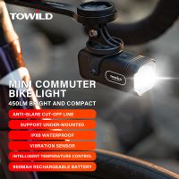 luz de bicicleta towild 450lm mini luz led delantera para ciclismo ipx6 compacta de aluminio para mtb y carretera